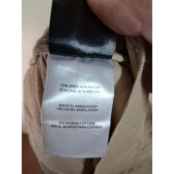 NWT Express Linen Shorts Casual Summer Beach Vacation Beige Size 4 - Picture 6 of 7